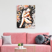 Abstract kunstschilderCanvas van prachtige dame Canvas Afdruk (Insitu (Woonkamer))