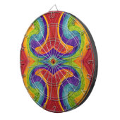 Abstract kunstschilderij 5 dartbord (Voorkant Rechts)