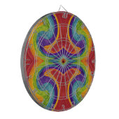 Abstract kunstschilderij 5 dartbord (Voorkant Links)