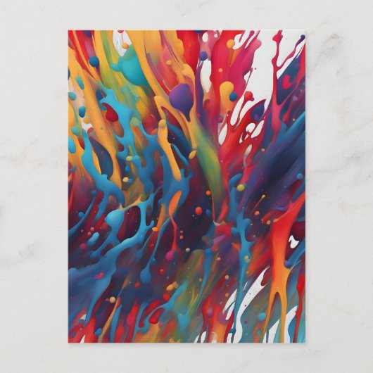 Abstract kunstschilderij briefkaart (Voorkant)