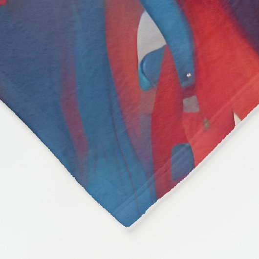 Abstract kunstschilderij fleece deken (Hoek)