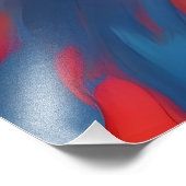 Abstract kunstschilderij foto afdruk (Hoek)