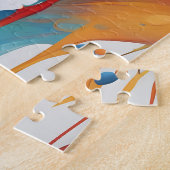 Abstract kunstschilderij legpuzzel (Zijkant)