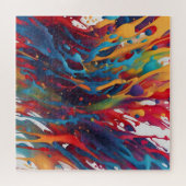 Abstract kunstschilderij legpuzzel (Horizontaal)