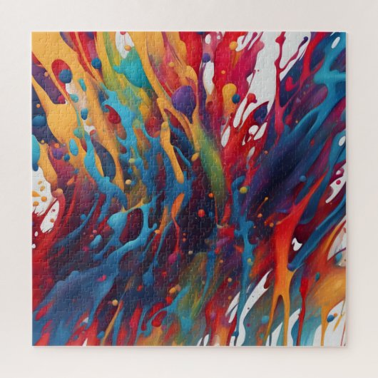 Abstract kunstschilderij legpuzzel (Verticaal)