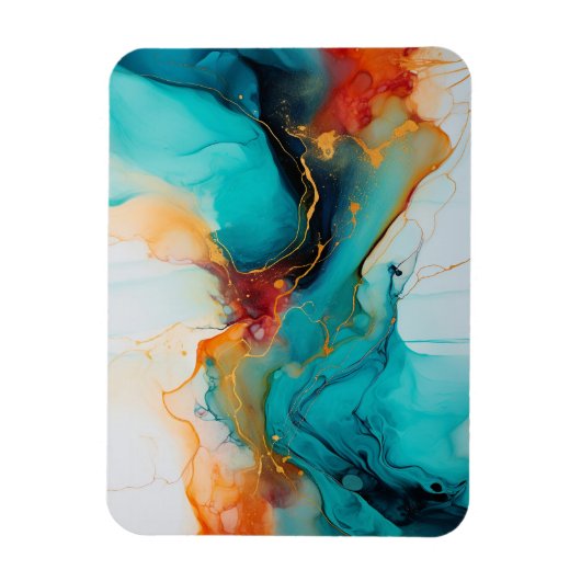 Abstract kunstschilderij magneet (Verticaal)