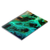 Abstract kunstschilderij van bright neon in violet notitieboek (Linkerzijde)