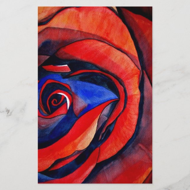 Abstract kunstschilderij van Macrorode rororororor (Voorkant)