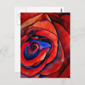 Abstract kunstschilderij van Macrorode rororororor Briefkaart (Voorkant / Achterkant)