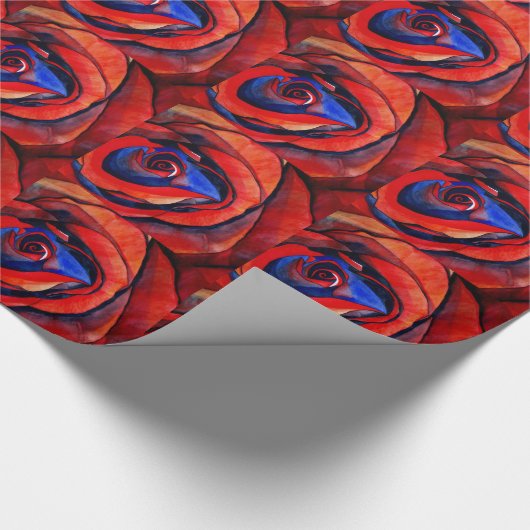 Abstract kunstschilderij van Macrorode rororororor Cadeaupapier (Hoek)