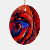 Abstract kunstschilderij van Macrorode rororororor Keramisch Ornament (Rechts)