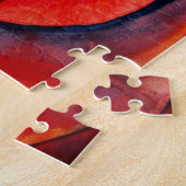 Abstract kunstschilderij van Macrorode rororororor Legpuzzel (Zijkant)