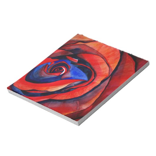 Abstract kunstschilderij van Macrorode rororororor Notitieblok (Linkerzijde)