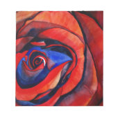 Abstract kunstschilderij van Macrorode rororororor Notitieblok (Voorkant)