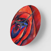 Abstract kunstschilderij van Macrorode rororororor Ronde Klok (Hoek)