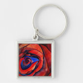 Abstract kunstschilderij van Macrorode rororororor Sleutelhanger (Voorkant)