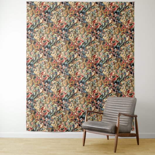 Abstract kunstschildpad wandkleed (In situ)