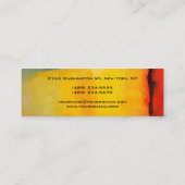 Abstract Kunstschrift Monogram Skinny Visitekaartj Mini Visitekaartje (Achterkant)