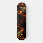 Abstract kunstskateboard met hartslag skateboard (Voorkant)