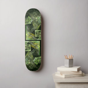 Abstract kunstskateboard met twist skateboard