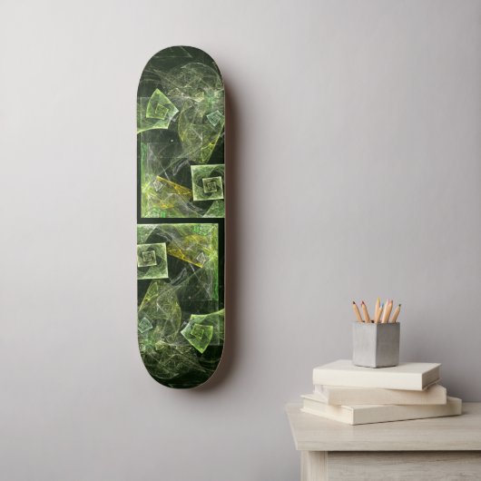 Abstract kunstskateboard met twist skateboard (Muurkunst)