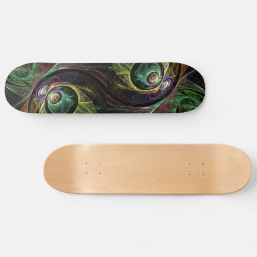 Abstract kunstskateboard oogmerk persoonlijk skateboard (Horizontaal)