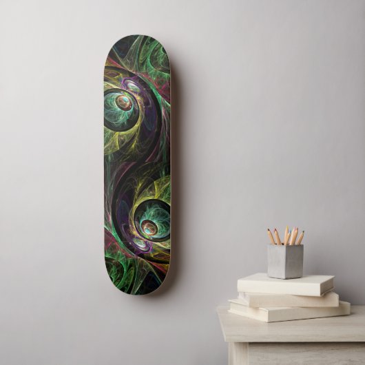 Abstract kunstskateboard oogmerk persoonlijk skateboard (Muurkunst)