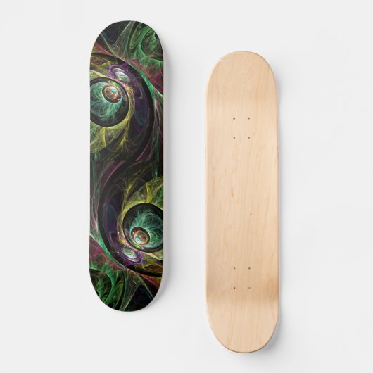 Abstract kunstskateboard oogmerk persoonlijk skateboard (Voorkant)