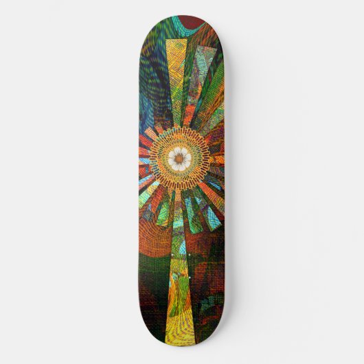 Abstract kunstskateboard persoonlijk skateboard (Voorkant)