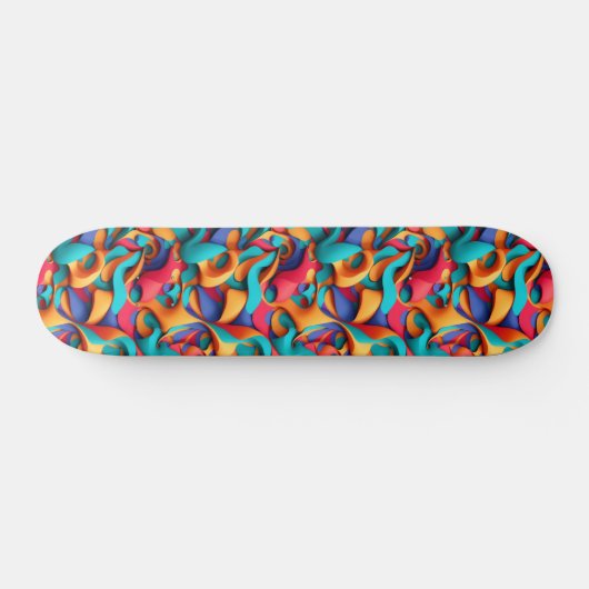 Abstract kunstskateboard persoonlijk skateboard (Horizontaal)