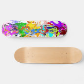 Abstract kunstskateboard skateboard (Horizontaal)