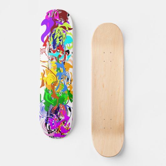 Abstract kunstskateboard skateboard (Voorkant)