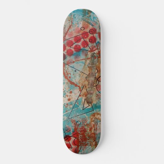 Abstract kunstskateboard skateboard (Voorkant)