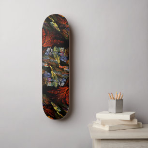 Abstract kunstskateboard voor kleurenharmonie skateboard