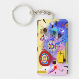 Abstract KunstSleutelhanger geïnspireerd door Kan Sleutelhanger