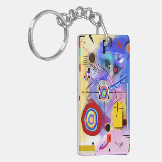 Abstract KunstSleutelhanger geïnspireerd door Kand Sleutelhanger (Voorkant Links)