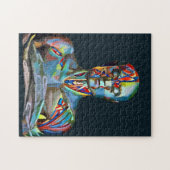 Abstract kunstspier Anatomie Man Kleurrijk Legpuzzel (Horizontaal)