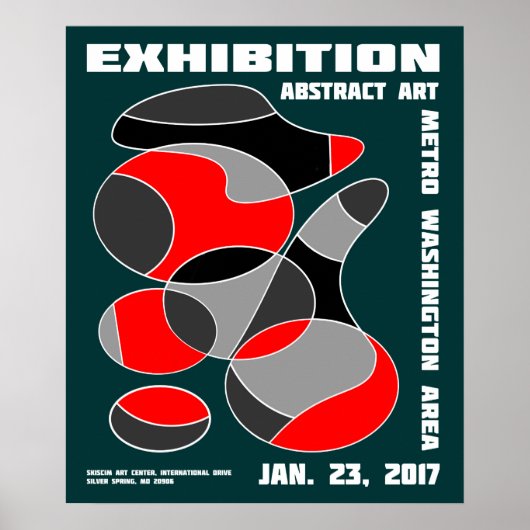 Abstract Kunsttentoonstelling Poster #1 (Voorkant)