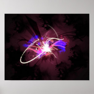 Abstract Kunstuniversum, exploding, oerknal Poster