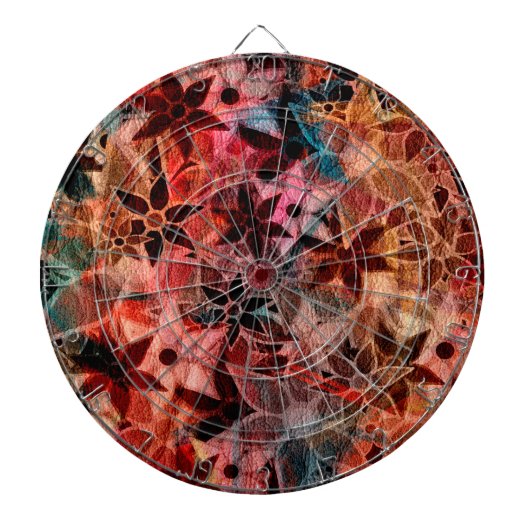 Abstract kunstventilatorpatroon 3 dartbord (Voorkant)