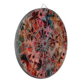 Abstract kunstventilatorpatroon 3 dartbord (Voorkant Links)