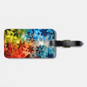 Abstract kunstventilatorpatroon #4 bagagelabel (Achterkant horizontaal)