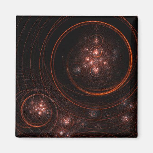 Abstract kunstvierkant licht magneet (Voorkant)