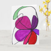 abstract kunstWenskaart voor dansende ventilatoren Kaart (Gele Bloem)