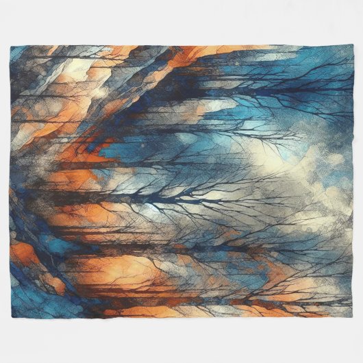 Abstract kunstwerk 10 - fleece deken (Voorkant (Horizontaal))