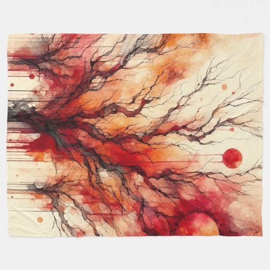 Abstract kunstwerk 13 - fleece deken (Voorkant (Horizontaal))