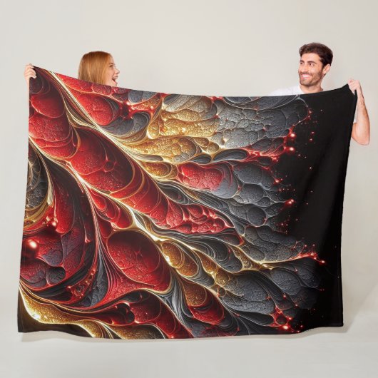 Abstract kunstwerk 15 - fleece deken (In situ)