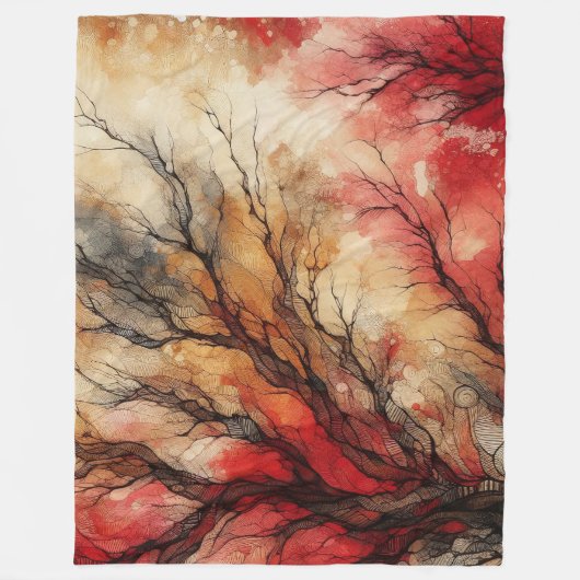 Abstract kunstwerk 1 - fleece deken (Voorkant)