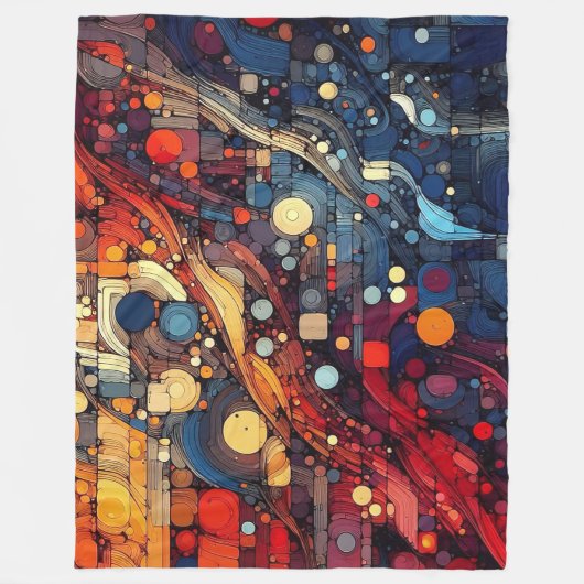 Abstract kunstwerk 4 - fleece deken (Voorkant)