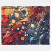 Abstract kunstwerk 4 - fleece deken (Voorkant (Horizontaal))